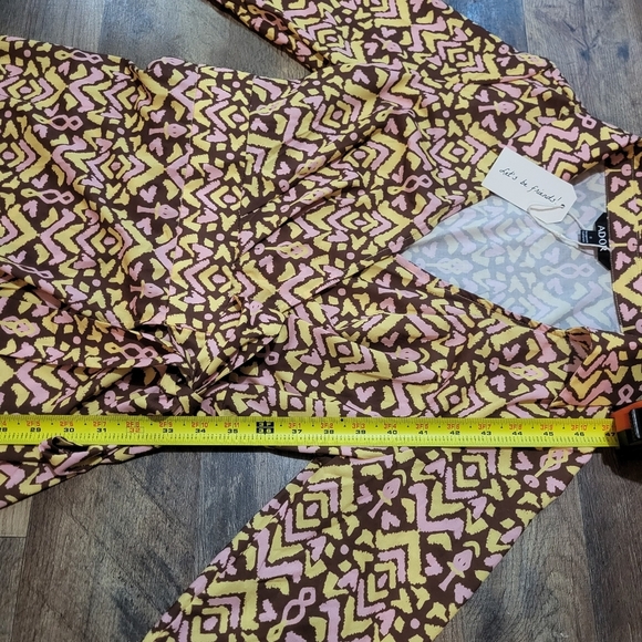 Ador Vintage Print Stretch Wrap Maxi Dress Size Small - Picture 7 of 12